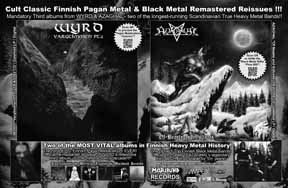 AZAGHAL "Of Beasts and Vultures" CD + WYRD "Vargtimmen Pt. 1" CD 11" x 17" Black & White Poster