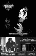 UNHUMAN DISEASE "Glorification of Satanas" 11" x 17" Black & White Poster