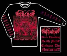 SATHANAS "Into the Nocturne" Long Sleeve T-Shirt Size Large