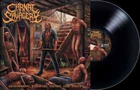 CARNAL SAVAGERY "Graveworms, Cadavers, Coffins and Bones" LP (Black) Lim. Ed 250